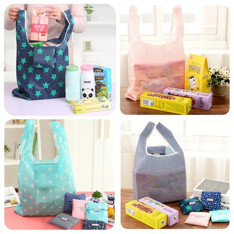 Kaxich Reusable Grocery Shopping Bags - Foldable Eco-friendly Shopper Tote Bags (4 Pack) Waterproof & Machine Washable - Image 3